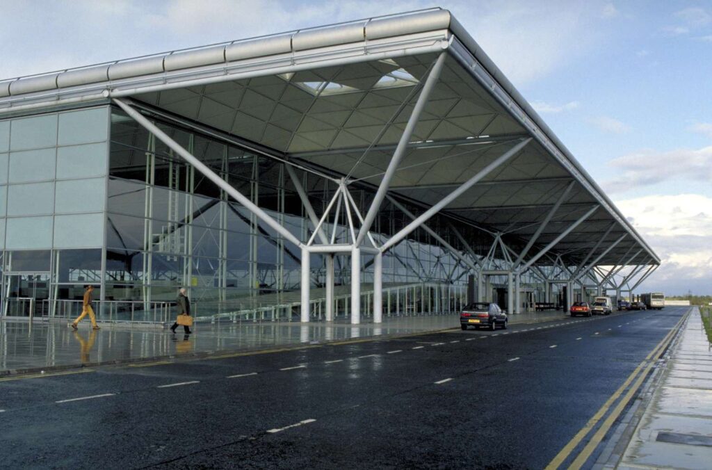 Stansted Airport exterior view in London