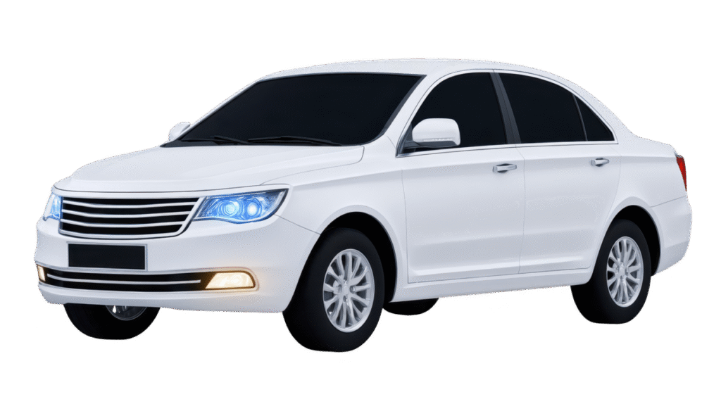 White Saloon Car for transportation in London